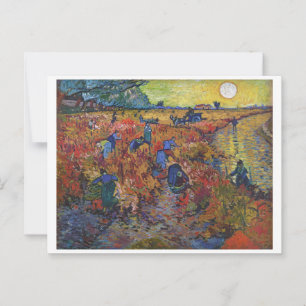 De rode wijngaard Vincent van Gogh Briefkaart