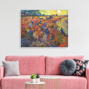 De rode wijngaard Vincent van Gogh Canvas Afdruk