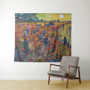 De rode wijngaard Vincent van Gogh Wandkleed