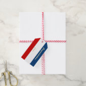 De rode witte en blauwe cadeau Labels Cadeaulabel (Met Touw)
