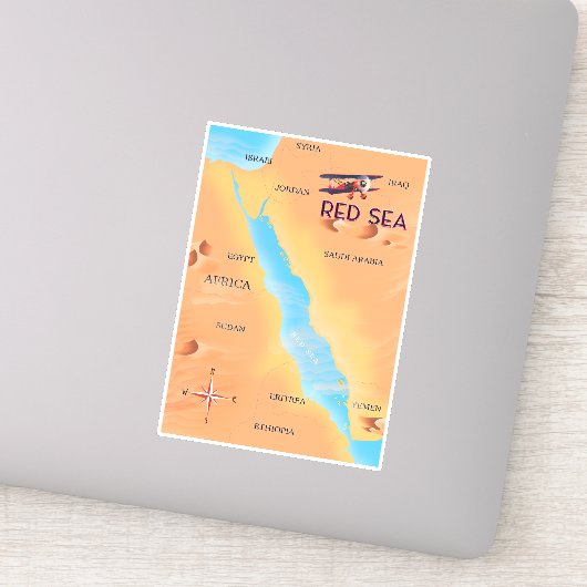 De Rode Zee Reisgids Sticker (Detail)