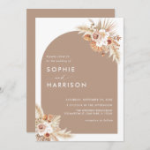 de rode zonnepannen zijn overal in één bruiloft kaart (Voorkant / Achterkant)