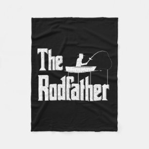 De Rodfather Funny Vist papa Gift Fleece Deken