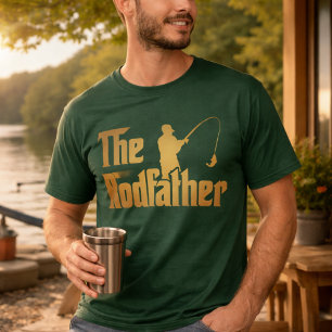 De Rodfather Grappige Visparodie Design voor Papa  T-shirt