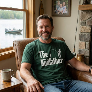 De Rodfather Grappige Visparodie Design voor Papa T-shirt