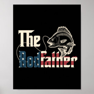 De Rodfather Retro Groovy Visliefhebber Vaders D Poster
