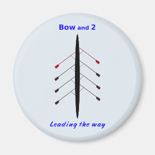 De roeiboog en de twee lopen weg magneet