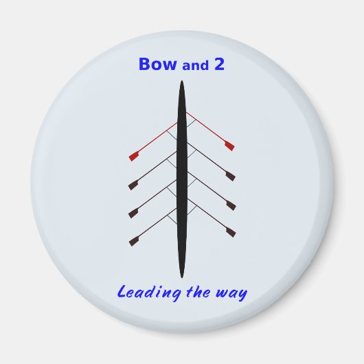 De roeiboog en de twee lopen weg magneet (Voorkant)