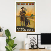 De roep om wapens, de Ierse wereldoorlog Poster (Thuiskantoor)