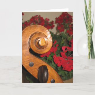De Rol van de cello bloeit wenskaart Feestdagen Kaart