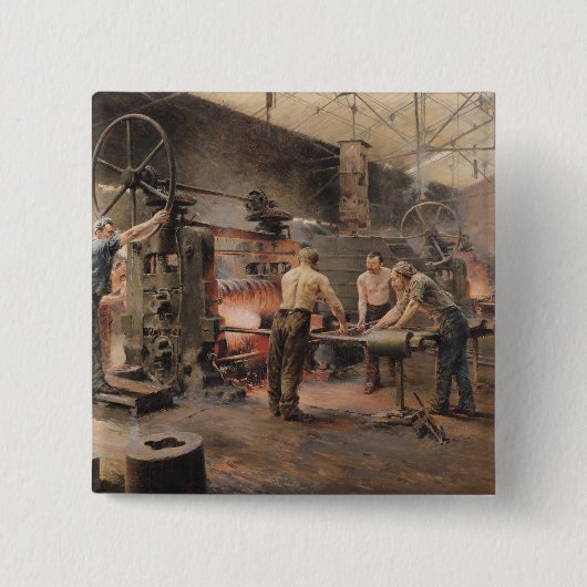 De Rolling Mill Vierkante Button 5,1 Cm (Voorkant)