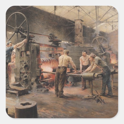 De Rolling Mill Vierkante Sticker (Voorkant)