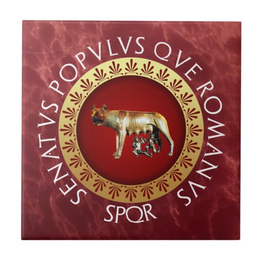 De Roman Capitoline Wolf Tegeltje (Voorkant)