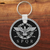 De Roman Empire Emblem Button Sleutelhanger. Sleutelhanger (Voorkant)