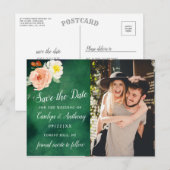 De Romance in het Collectie Bloom Wedding Aankondigingskaart (Voorkant / Achterkant)