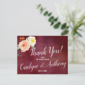 De Romance in het Collectie Bloom Wedding Aankondigingskaart (Staand voorkant)