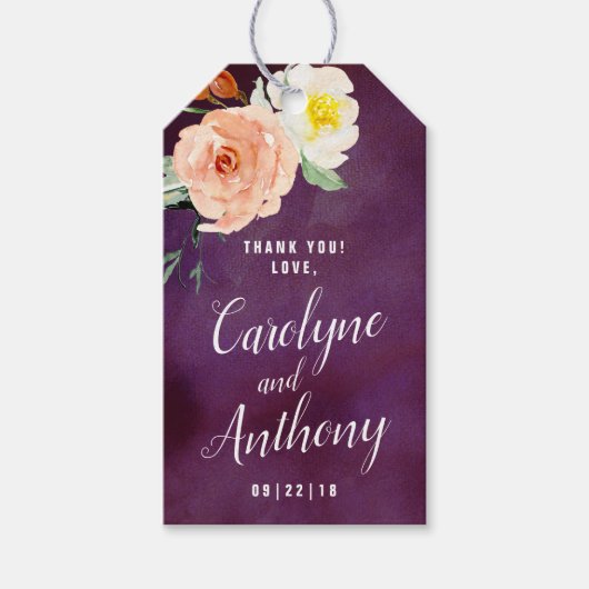 De Romance in het Collectie Bloom Wedding Cadeaulabel (Voorkant)