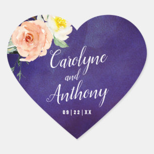 De Romance in het Collectie Bloom Wedding Hart Sticker