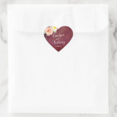 De Romance in het Collectie Bloom Wedding Hart Sticker (Tas)
