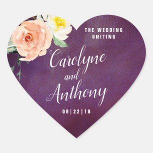 De Romance in het Collectie Bloom Wedding Hart Sticker