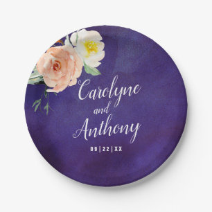 De Romance in het Collectie Bloom Wedding Papieren Bordje