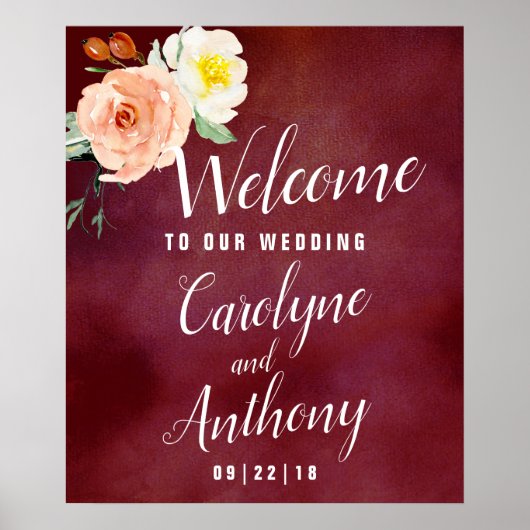 De Romance in het Collectie Bloom Wedding Poster (Voorkant)