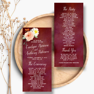 De Romance in het Collectie Bloom Wedding Programma