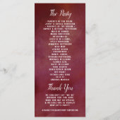 De Romance in het Collectie Bloom Wedding Programma (Achterkant)