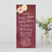 De Romance in het Collectie Bloom Wedding Programma (Staand voorkant)