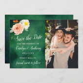 De Romance in het Collectie Bloom Wedding Save The Date (Voorkant / Achterkant)