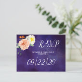 De Romance in het Collectie Bloom Wedding Uitnodiging Briefkaart (Staand voorkant)