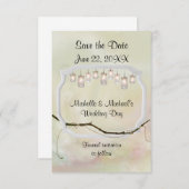 De Romance van de tuin sparen de Datum Save The Date (Voorkant / Achterkant)
