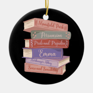 De romans van Jane Austen V Keramisch Ornament