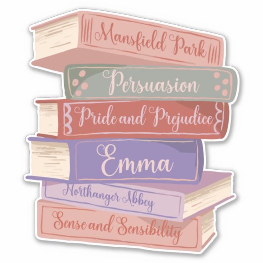 De romans van Jane Austen V Sticker (Voorkant)