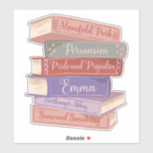 De romans van Jane Austen V Sticker (Vel)