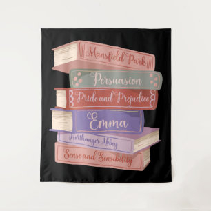 De romans van Jane Austen V Wandkleed