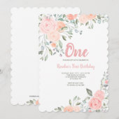 De romantische BloemenUitnodiging van de Kaart (Voorkant / Achterkant)