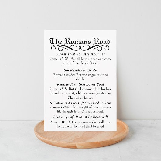 De Romeinen op de weg Sinner's Prayer Kaart