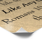 De Romeinen Road Sinner's Prayer Goud Zwart Perfect Poster (Hoek)