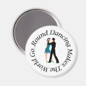 De ronde Magneet van de Dans (Voorkant / Achterkant)
