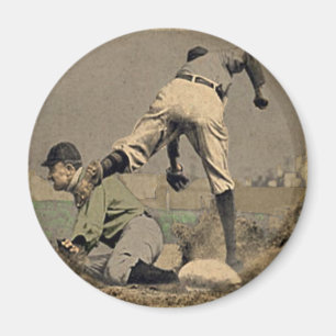 De ronde Magneet van de Koelkast van het Honkbal