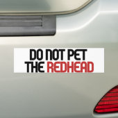 De roodkop niet bemesten bumpersticker (Op auto)