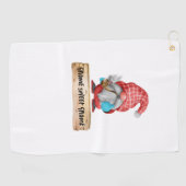 De rookgnoom golfhanddoek (Horizontaal)