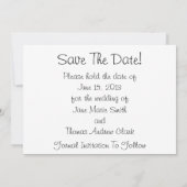 De Roos van de zomer sparen de Datum Save The Date (Achterkant)