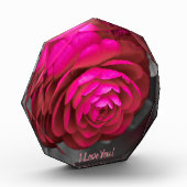 De rooskleurige Camellia ik hou van je! Fotoblokken (Links)