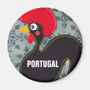 De Rooster van Portugal en Portugese Mozaïeken Magneet