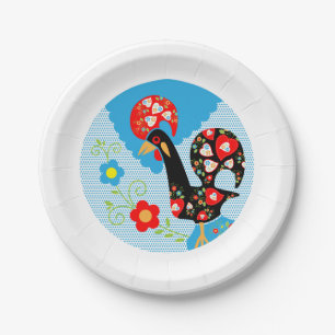 De Rooster van Portugal Papieren Bordje