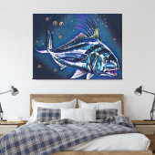 De Roostervis, Baja California Canvas print (Insitu (Slaapkamer))