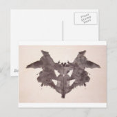 De Rorschach Test Ink Blots Bord 1 Bat, Moth Briefkaart (Voorkant / Achterkant)