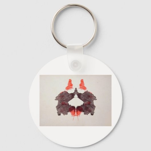 De Rorschach Test Ink Blots Bord 2 Twee Humans Sleutelhanger (Voorkant)